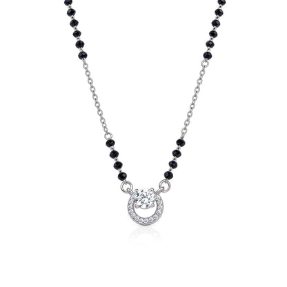 Floating Solitaire Halo Mangalsutra