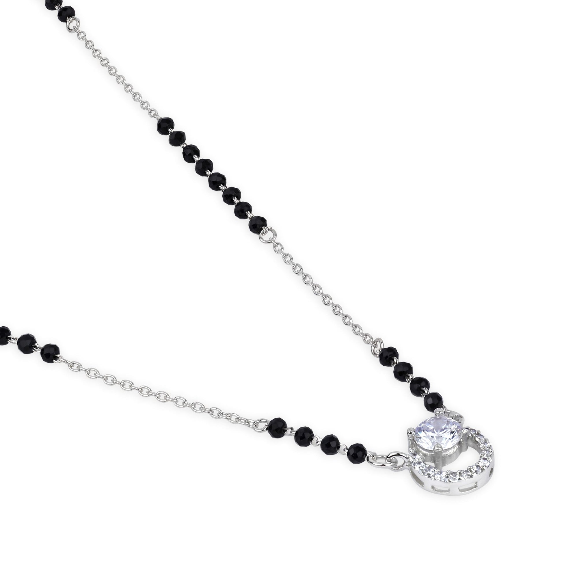 Floating Solitaire Halo Mangalsutra