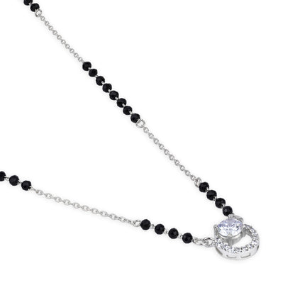 Floating Solitaire Halo Mangalsutra