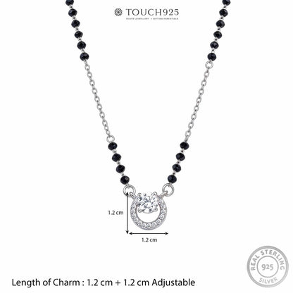 Floating Solitaire Halo Mangalsutra