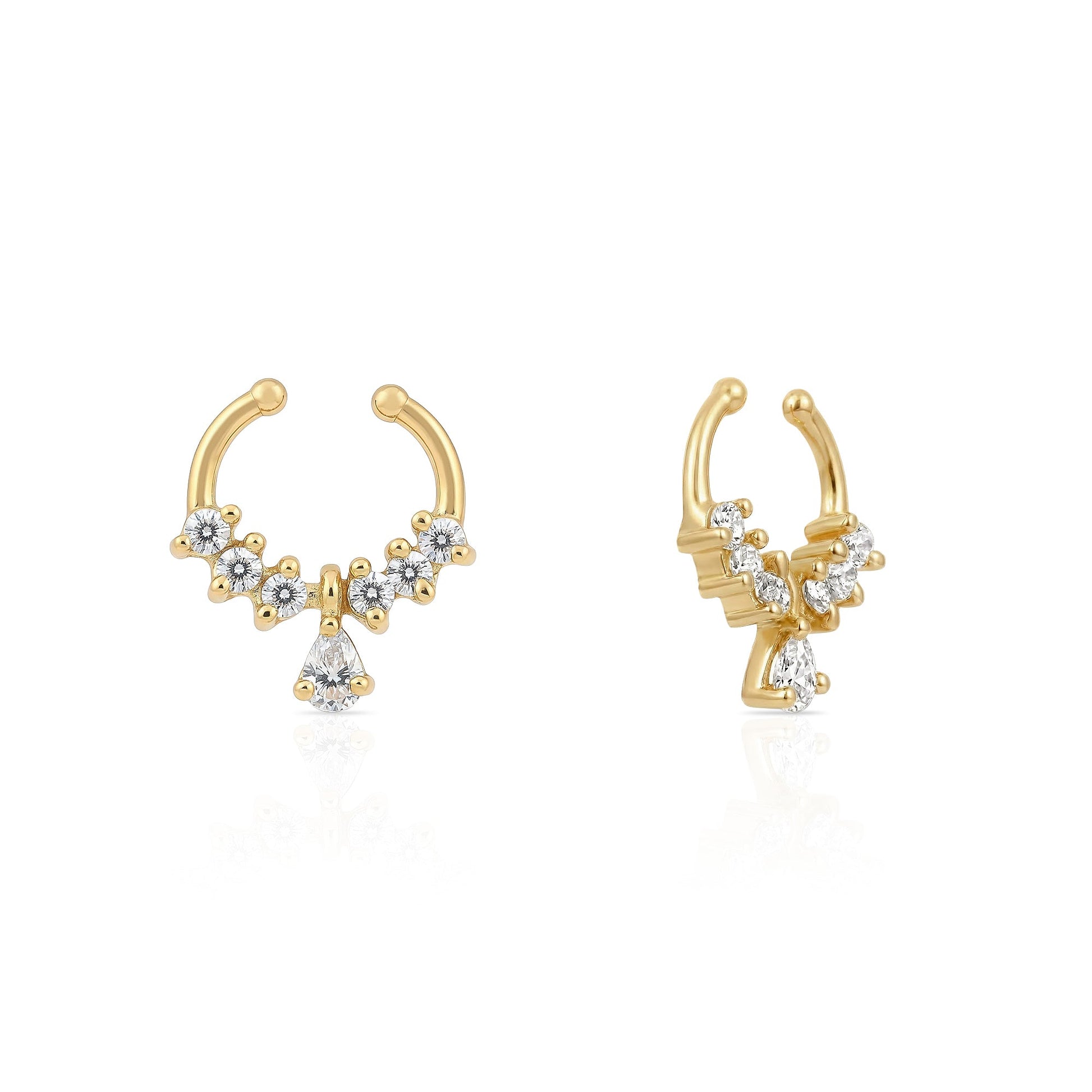 Teardrop Charm Septum Nose Ring