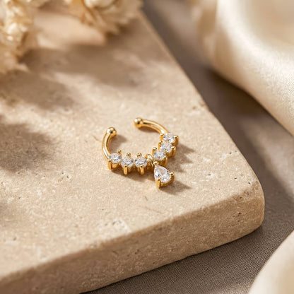 Teardrop Charm Septum Nose Ring