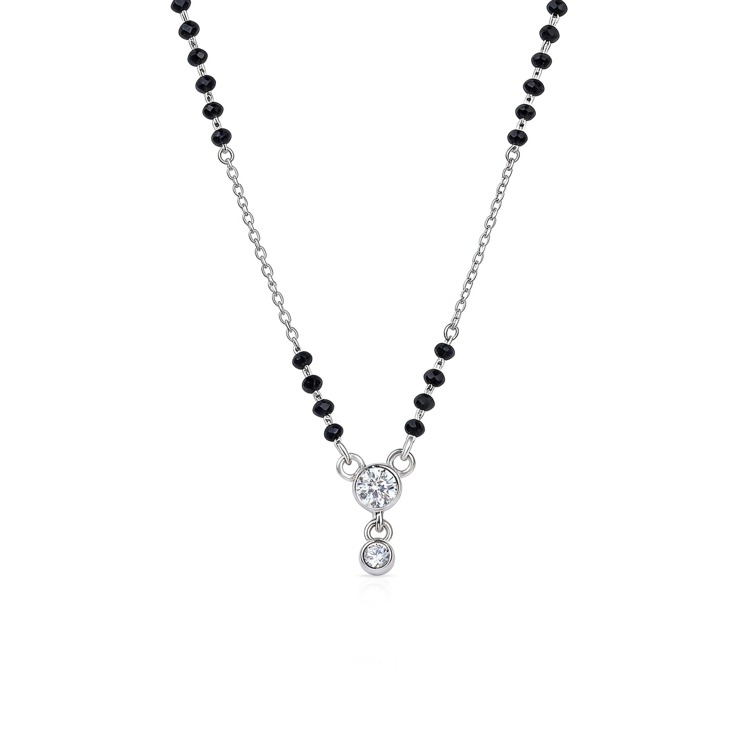 Dual Solitaire Drop Zircon Mangalsutra