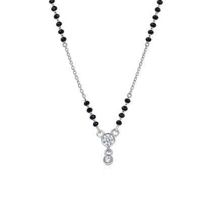 Dual Solitaire Drop Zircon Mangalsutra