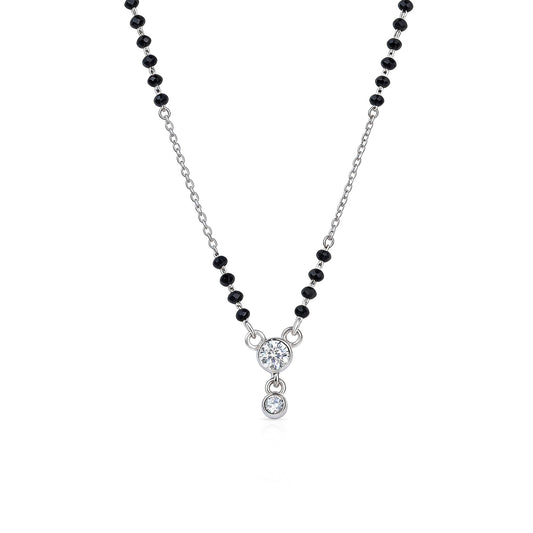 Dual Solitaire Drop Zircon Mangalsutra