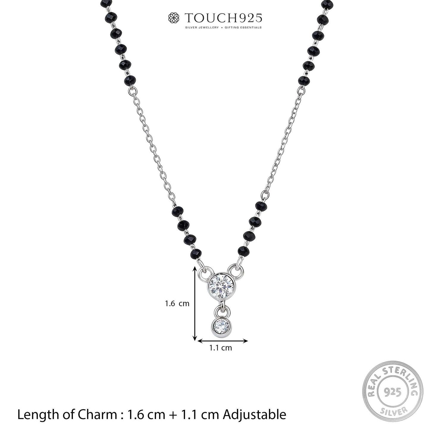Dual Solitaire Drop Zircon Mangalsutra
