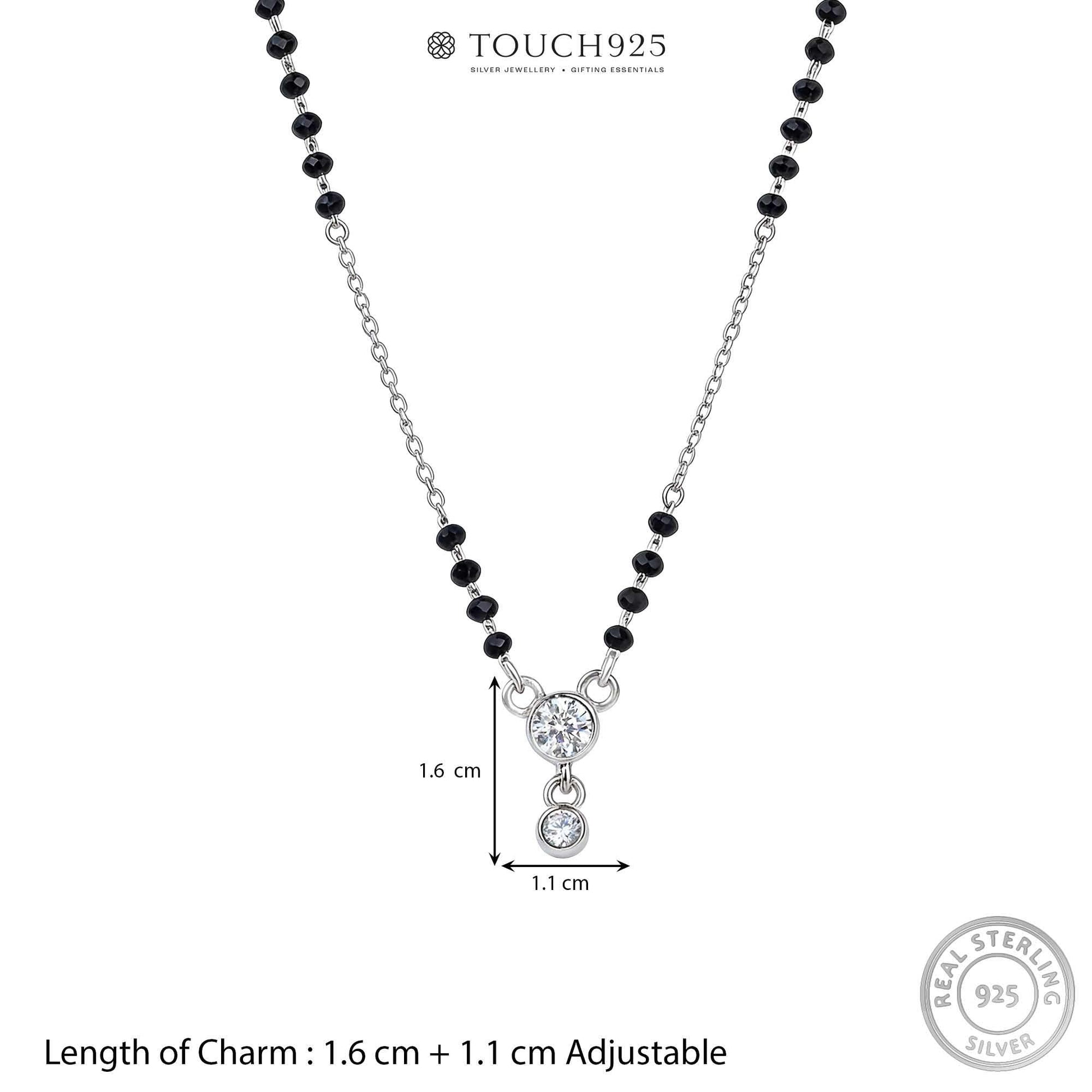 Dual Solitaire Drop Zircon Mangalsutra