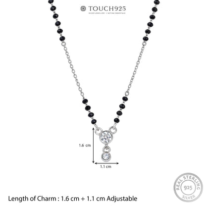 Dual Solitaire Drop Zircon Mangalsutra