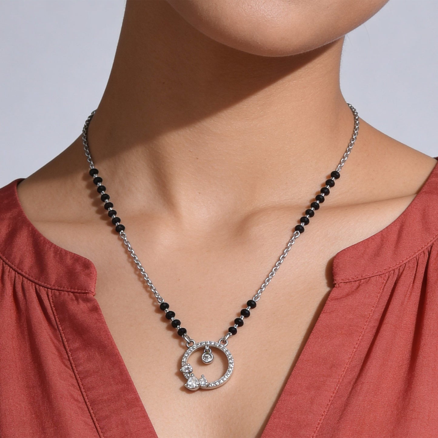 Celestial Circle Droplet Mangalsutra