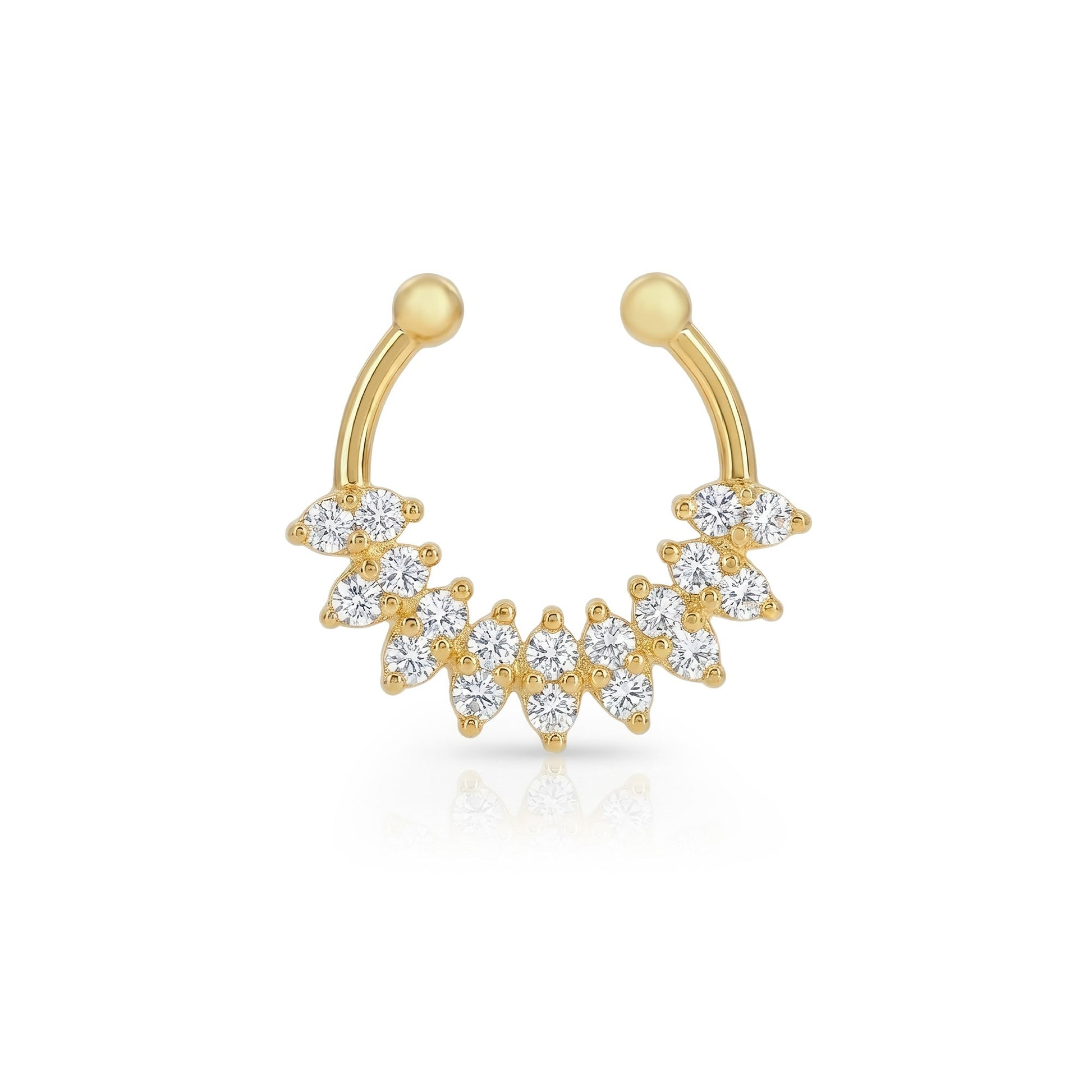 Cluster Sparkle Septum Nose Ring