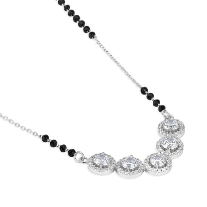 Five-Stone Halo Zircon Mangalsutra