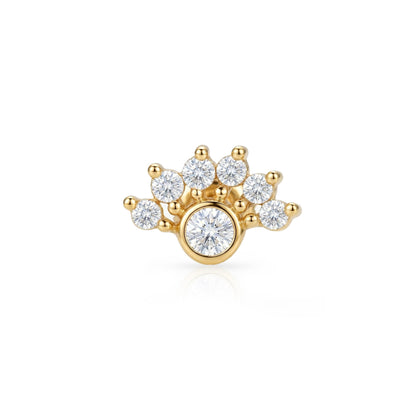 Mini Crown CZ Nose Pin