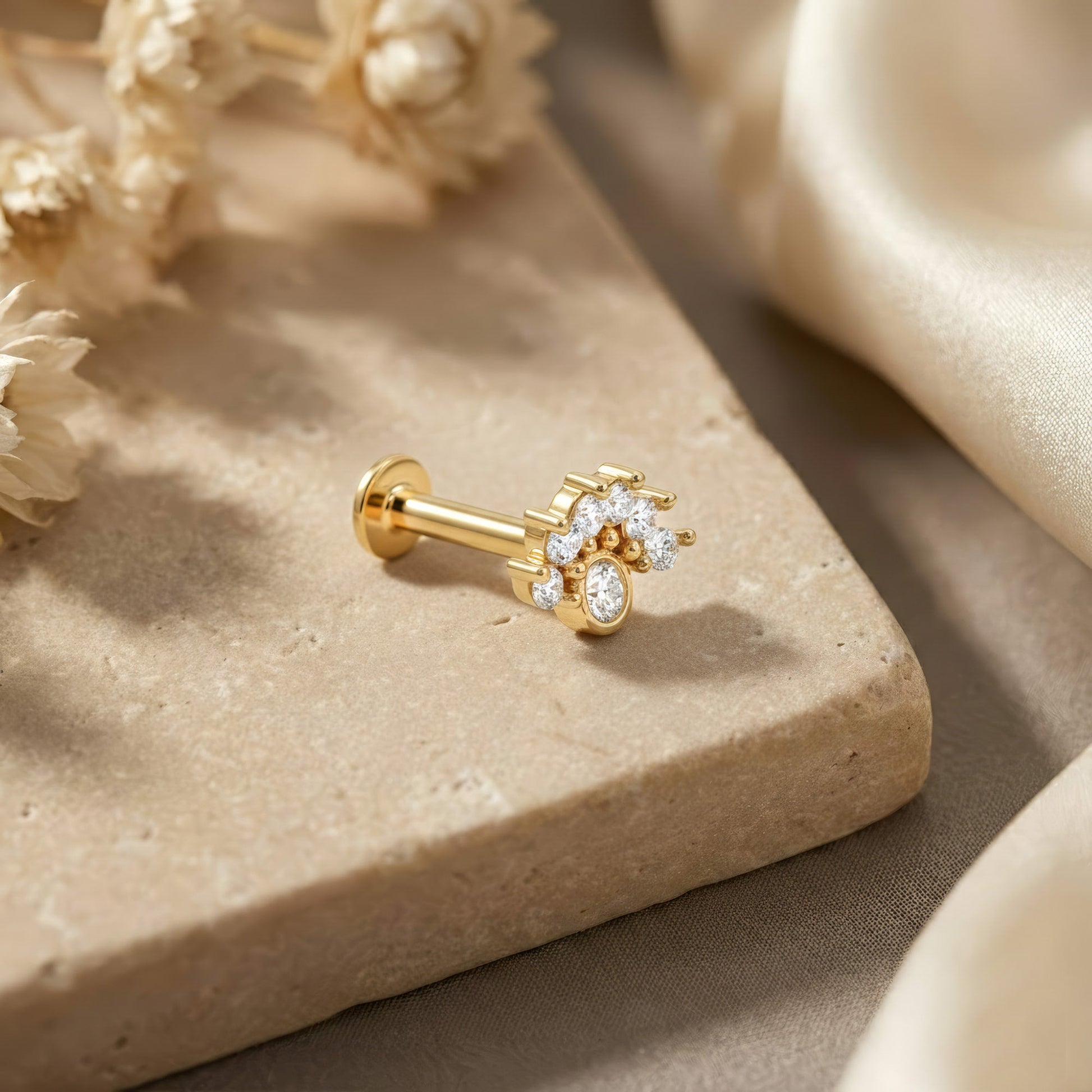Mini Crown CZ Nose Pin