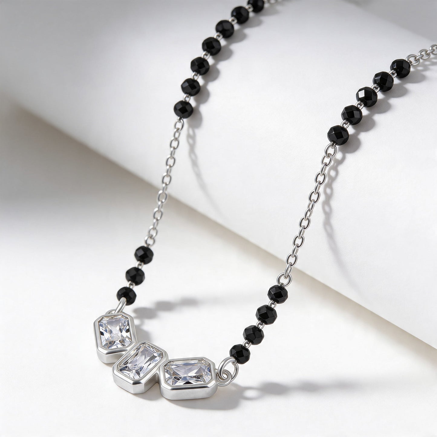 Triple Baguette Zircon Mangalsutra