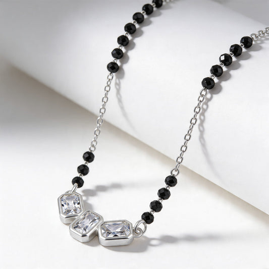 Triple Baguette Zircon Mangalsutra