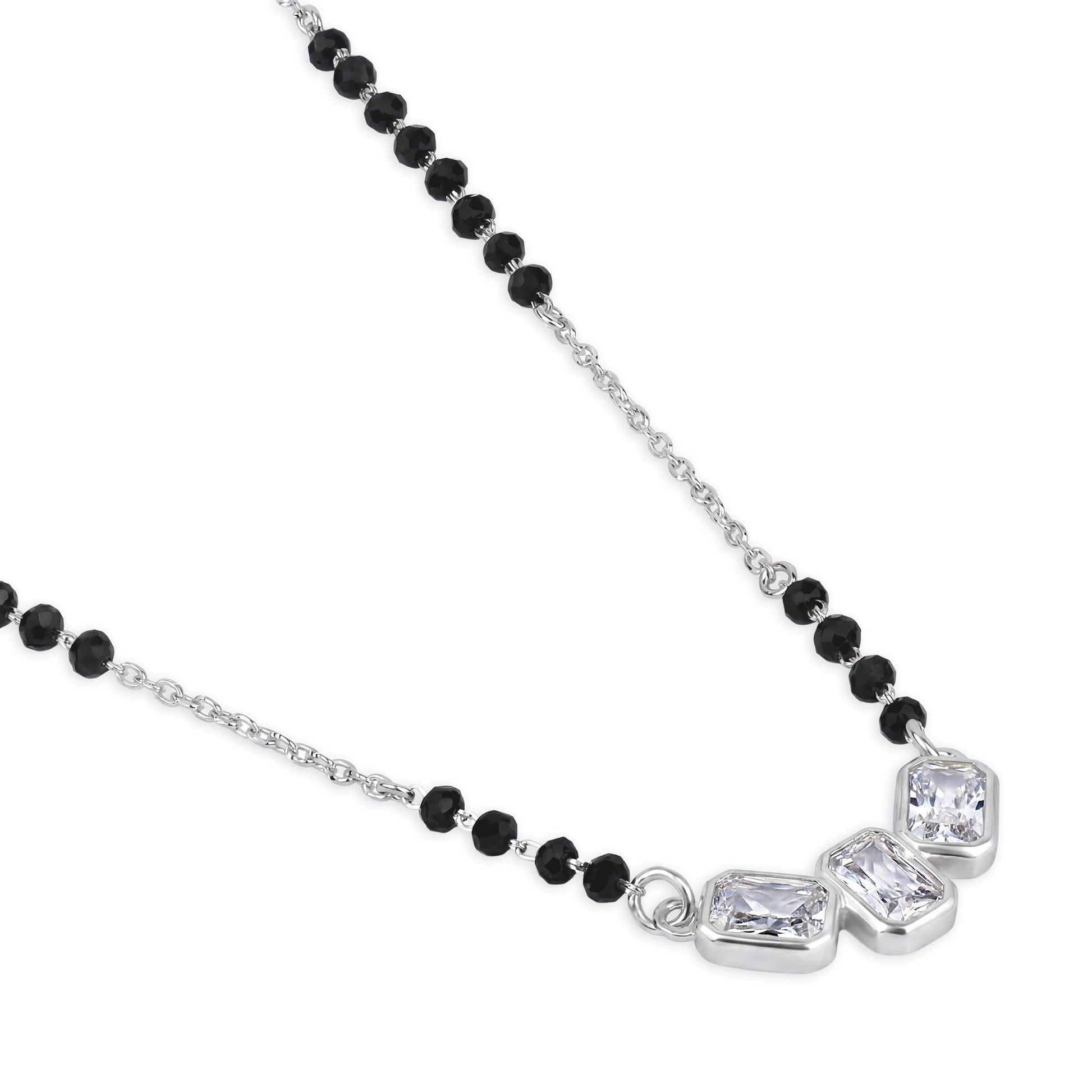 Triple Baguette Zircon Mangalsutra