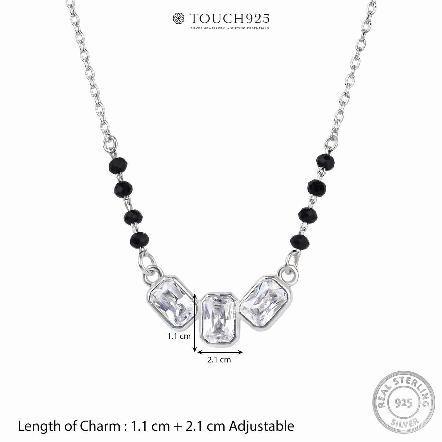 Triple Baguette Zircon Mangalsutra