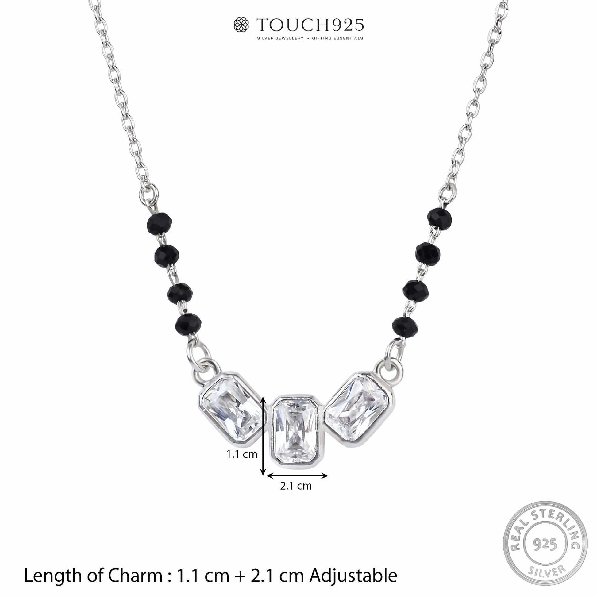 Triple Baguette Zircon Mangalsutra