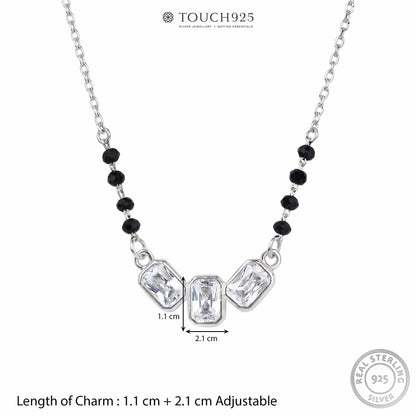 Triple Baguette Zircon Mangalsutra