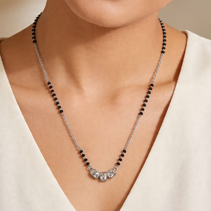 Triple Baguette Zircon Mangalsutra