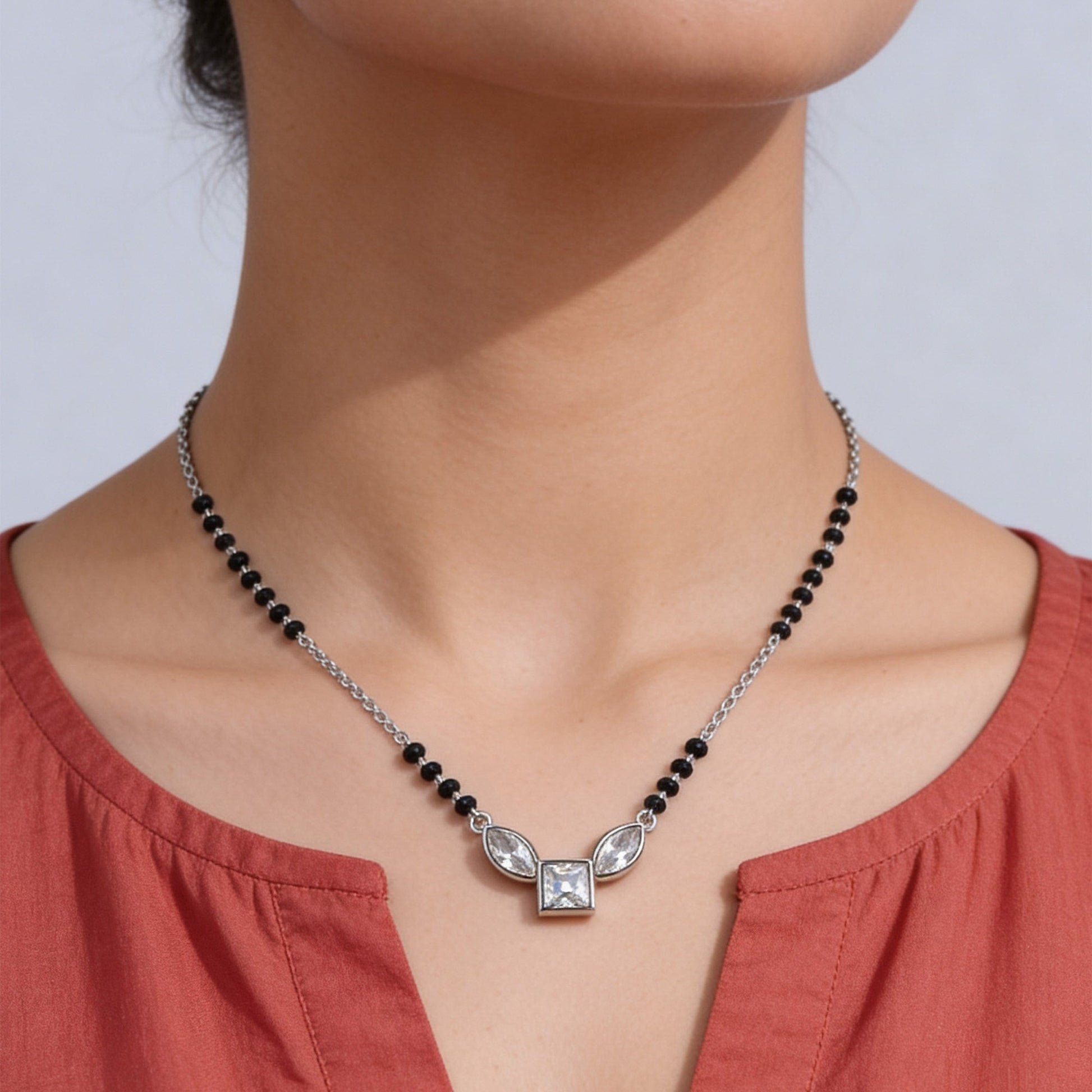 Triple Stone Zircon Mangalsutra