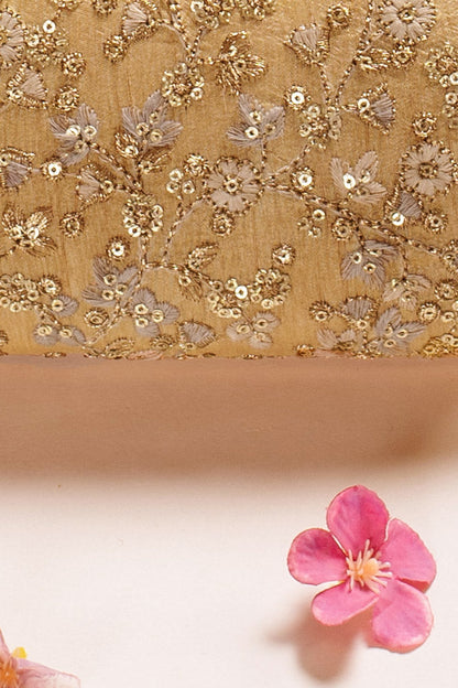 AMYRA - Elan gold capsule clutch
