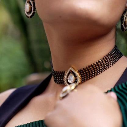 Elegant Silver Mangalsutra Choker