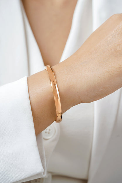 Ethan Polish Finish Rosegold Plated Bracelet
