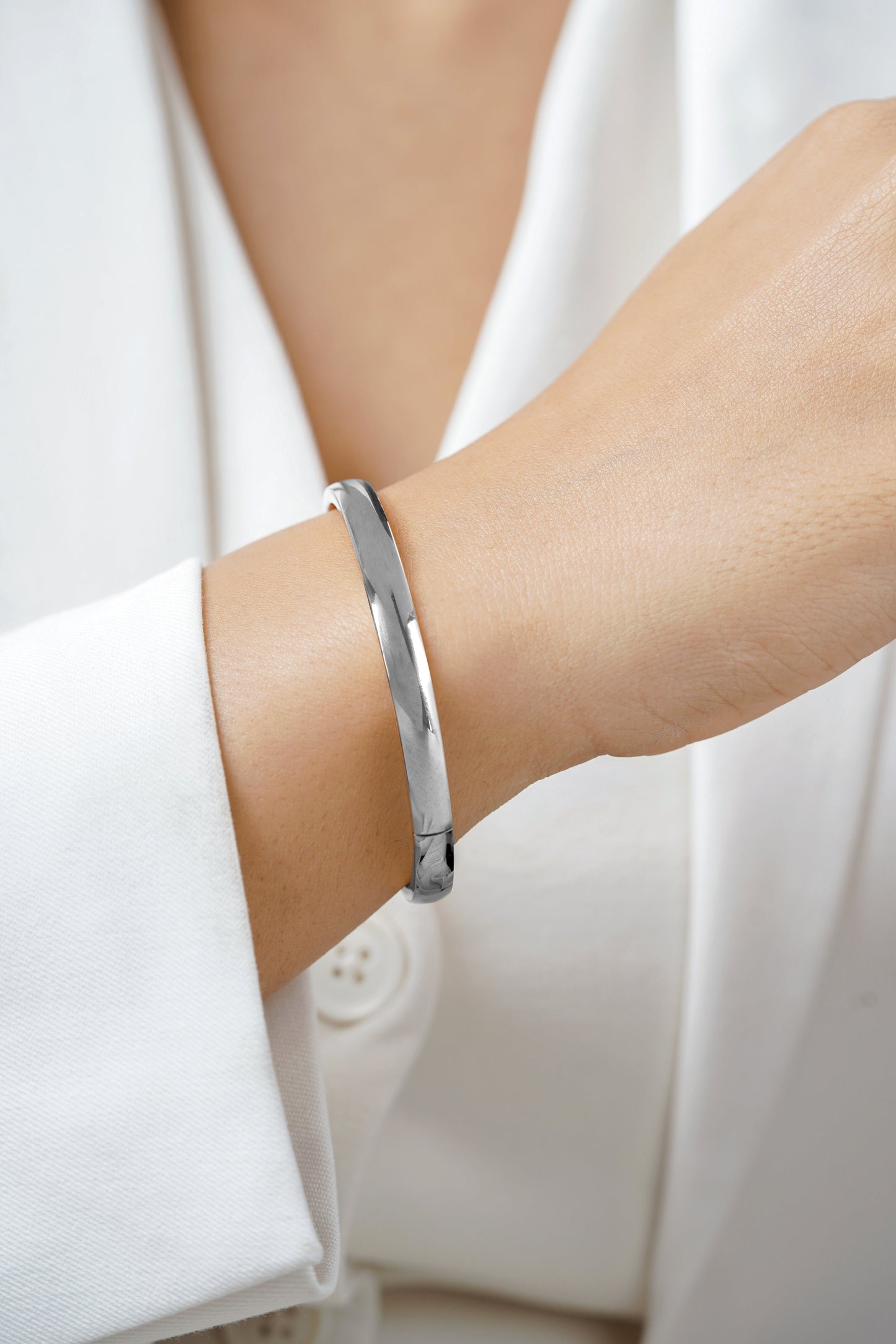 Ethan Polish Finish Silver Bracelet