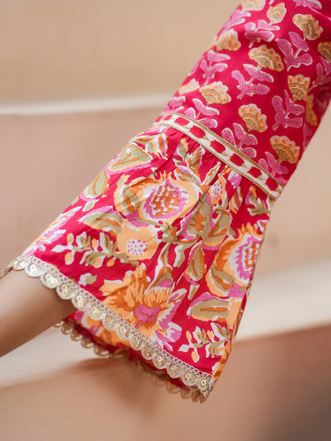 Ethnic Floral Thread Work Kurta