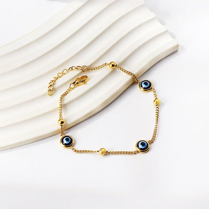 Evil Eye 18K Gold Plated Children's Bracelet - Twisty Locks  - Kids and Women Hair Accessories, Fashion Clothing and Jewellery India