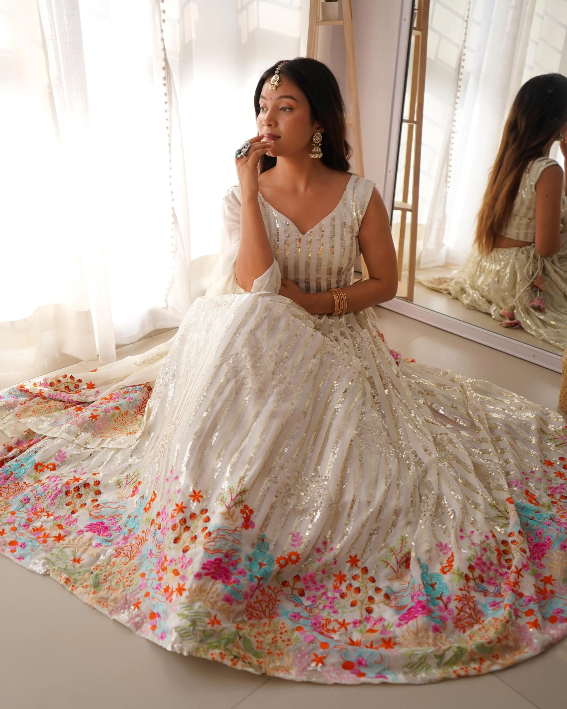 Faux Georgette Sequence Embroidery work  Lehenga Choli - Premium  from Ethenika.com - Just INR 4990! Shop now at Ethenika.com 