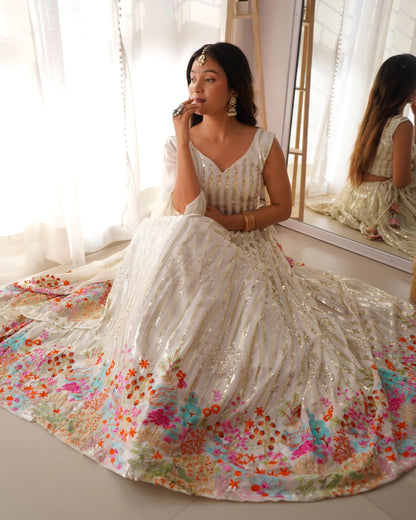 Faux Georgette Sequence Embroidery work  Lehenga Choli - Premium  from Ethenika.com - Just INR 4990! Shop now at Ethenika.com 