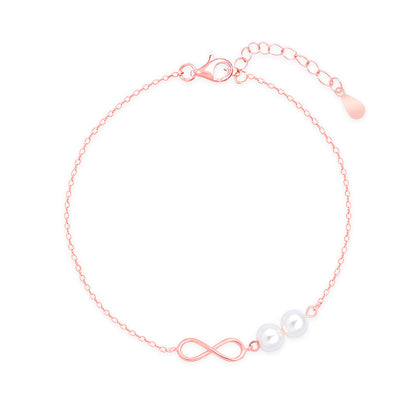 Infinity Pearl Charm Bracelet