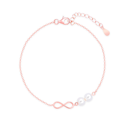 Infinity Pearl Charm Bracelet