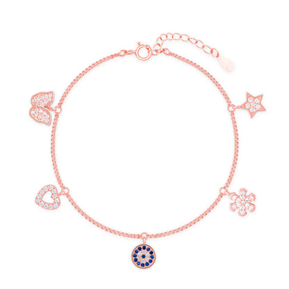 Butterfly Blue Charm Bracelet
