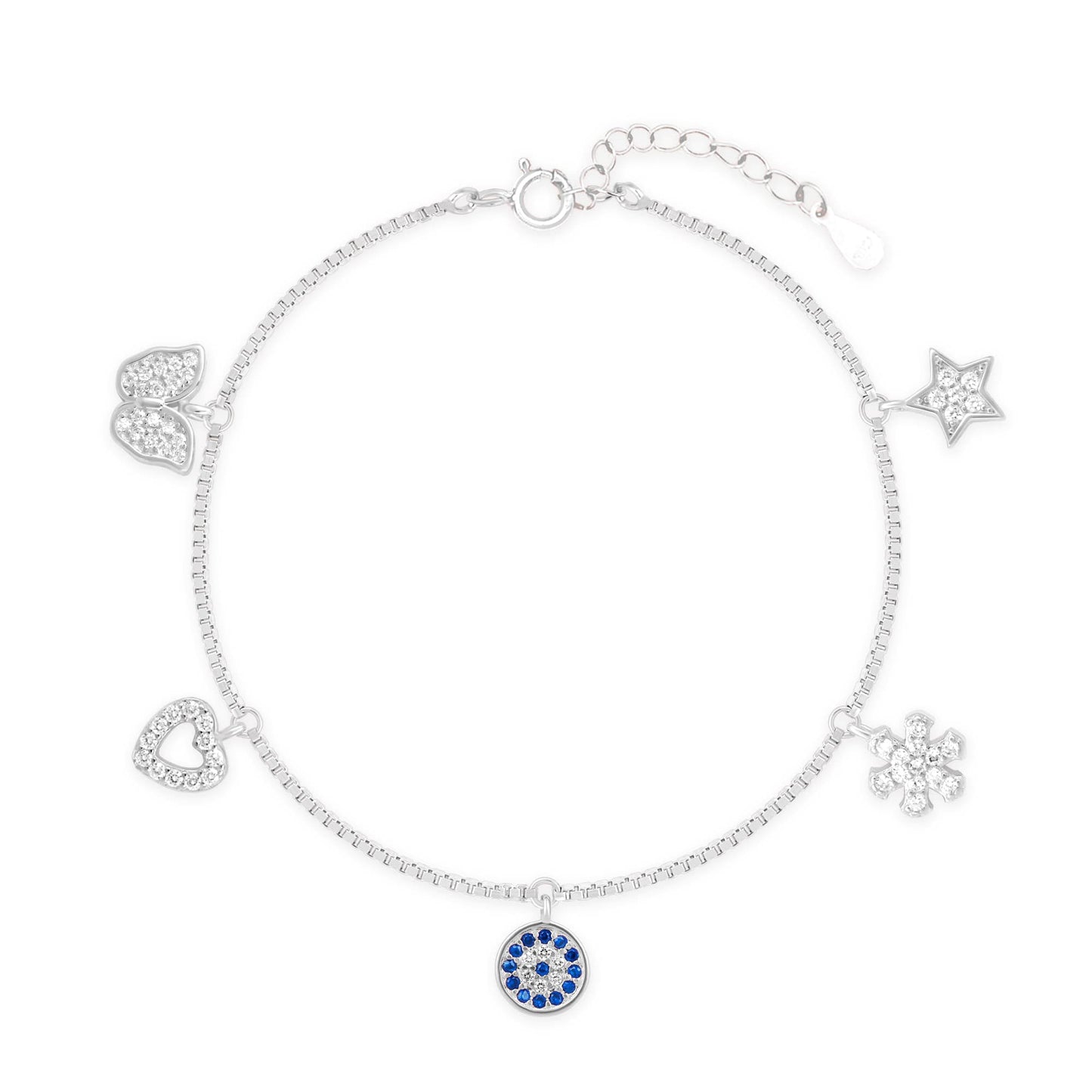 Butterfly Blue Charm Bracelet