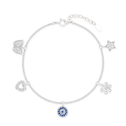 Butterfly Blue Charm Bracelet