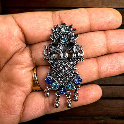 Oxidized Lotus Earrings Earrings Ear Rings Earrings ethnic Trincket Jewellry Jewelry Jewellery
