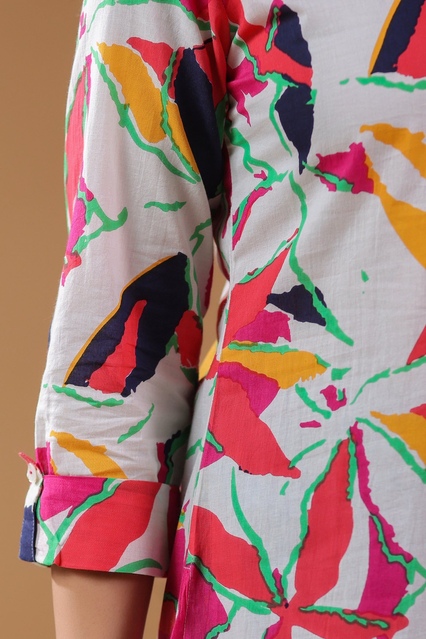 Floral Design Cotton Top