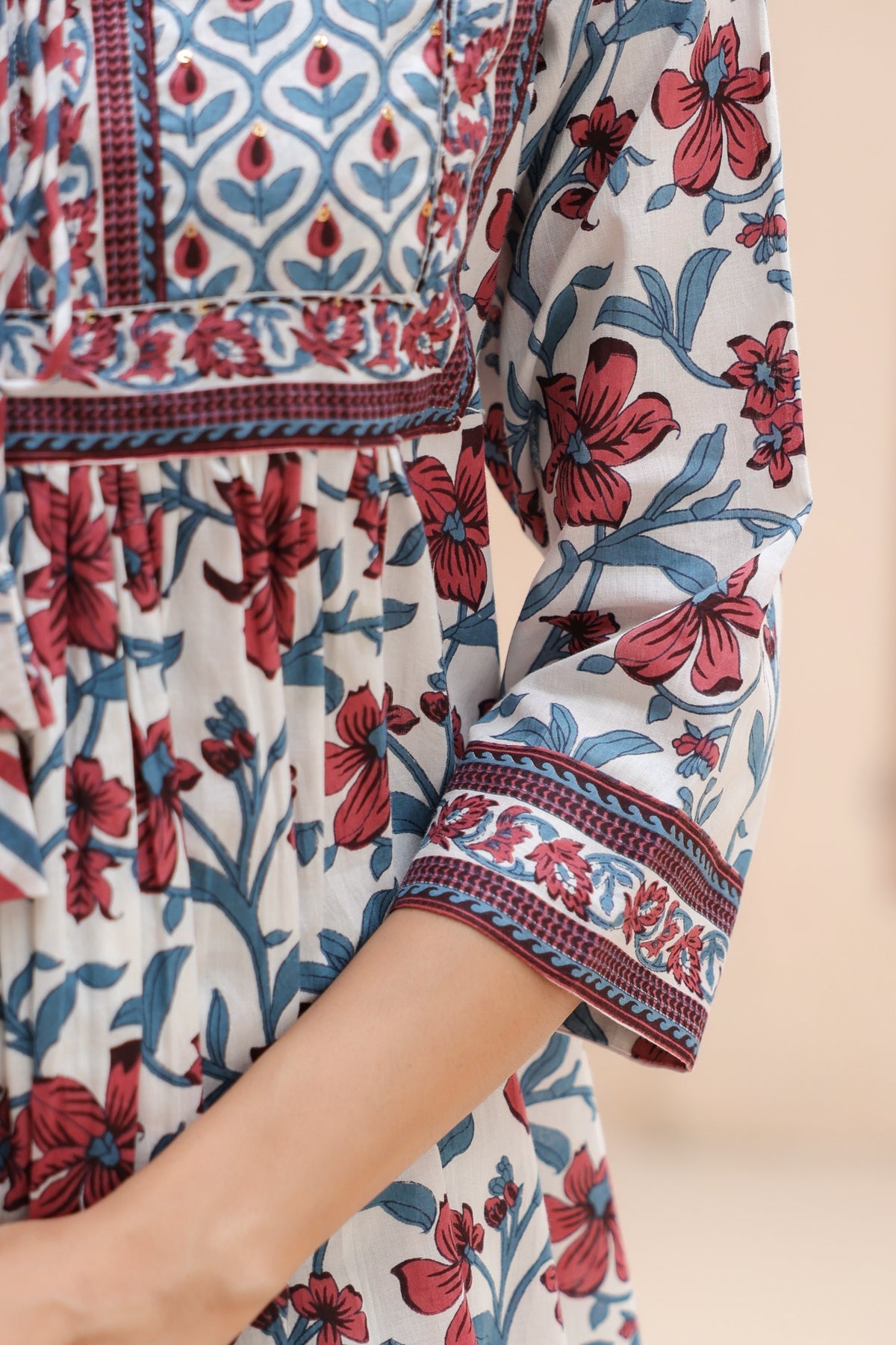 Floral Print Cotton Summer Top