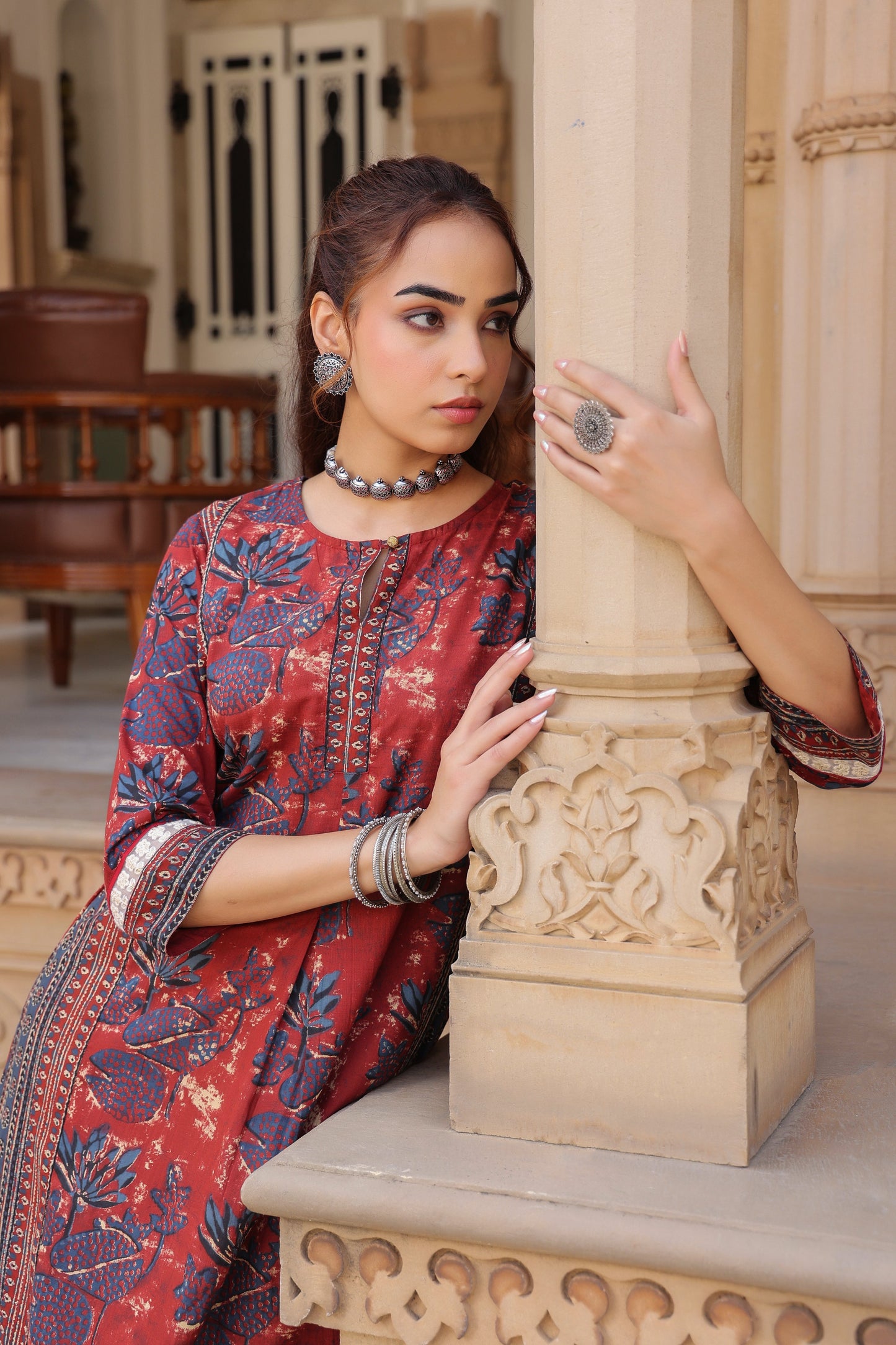 Floral cotton women kurta