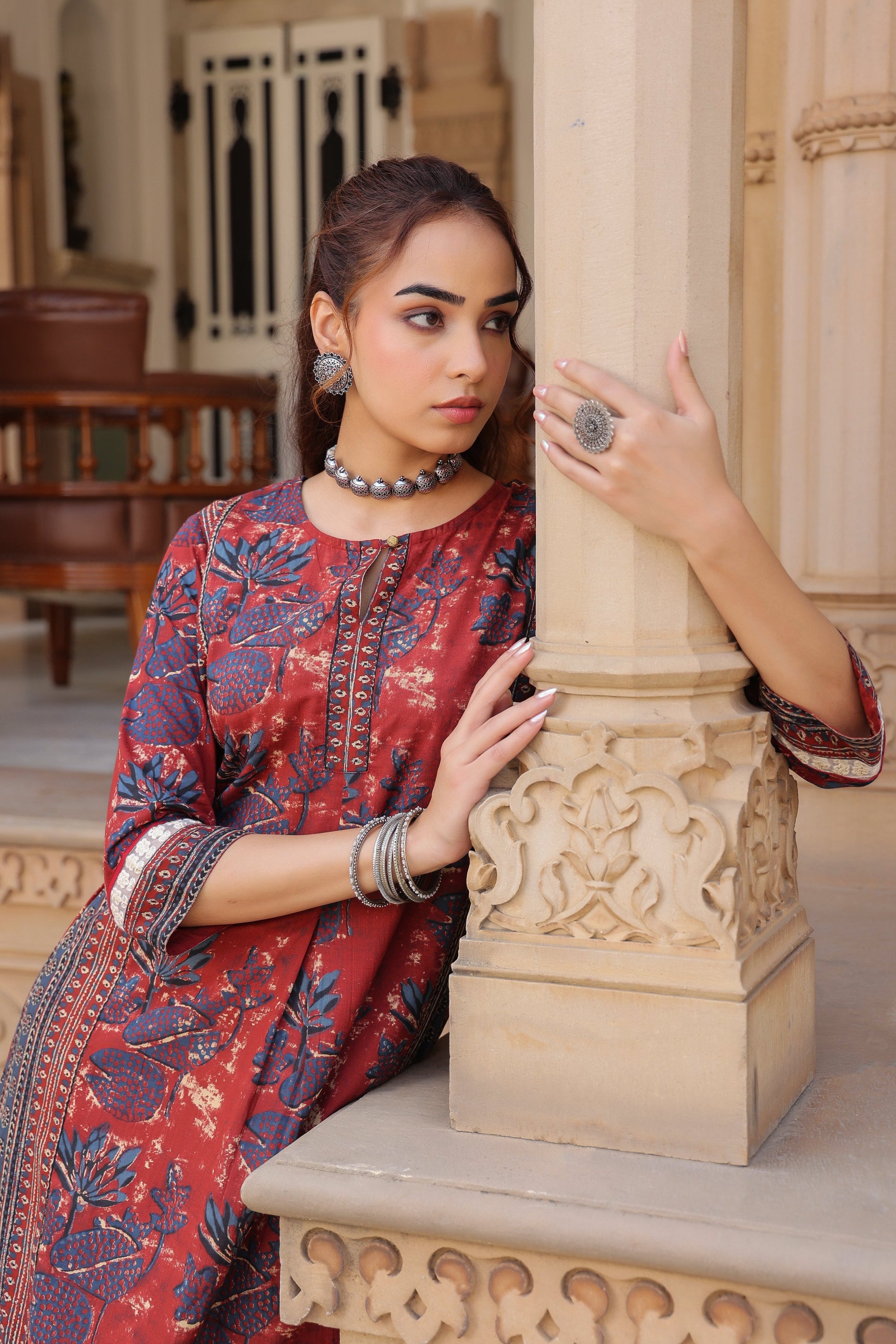 Floral cotton women kurta