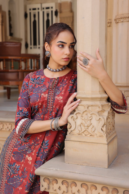 Floral cotton women kurta