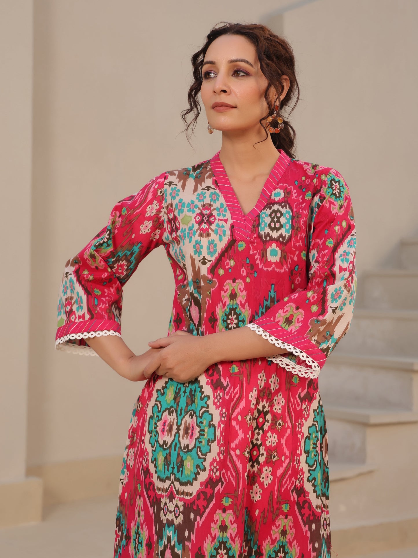 Fuchsia daily wear kurta