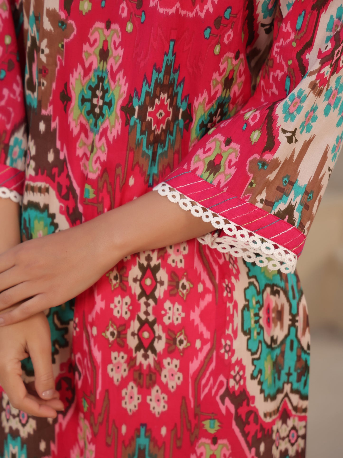 Fuchsia traditional kurta
