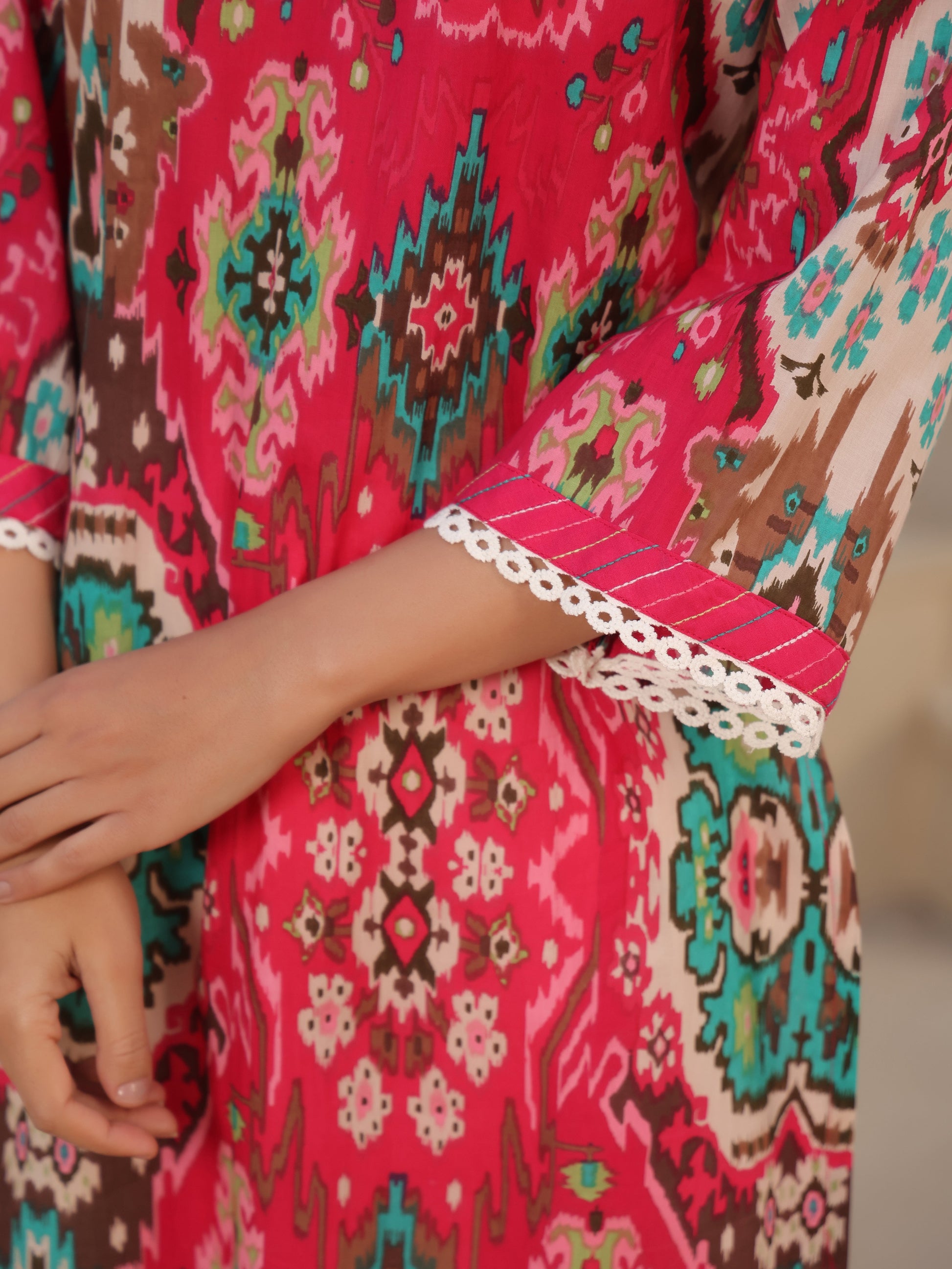 Fuchsia traditional kurta