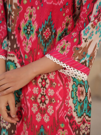Fuchsia traditional kurta