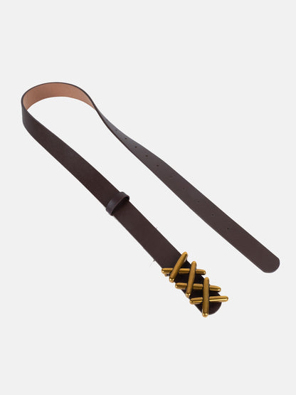 Criss Cross Buckle Thin Belt