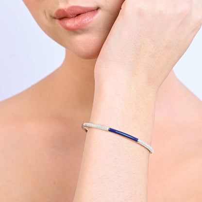 Dual Accent Silver Bracelet